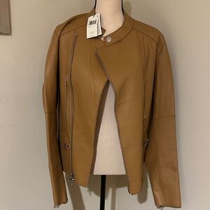 Michael Kors Tan Leather men’s Jacket - New!